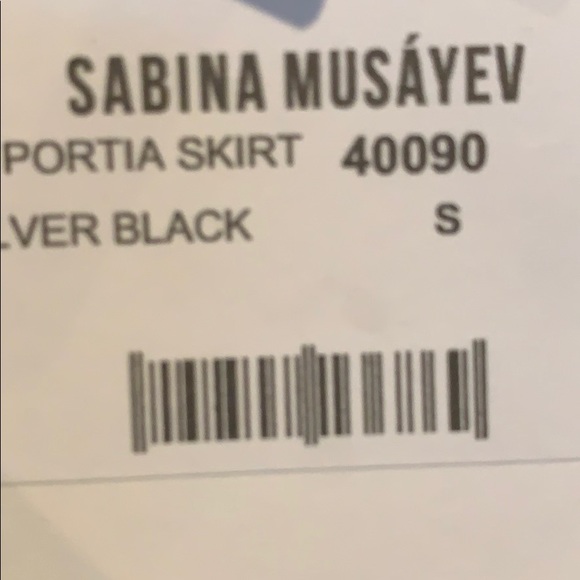 Black & Silver Portia Skirt by Sabina Musayev - Picture 13 of 13